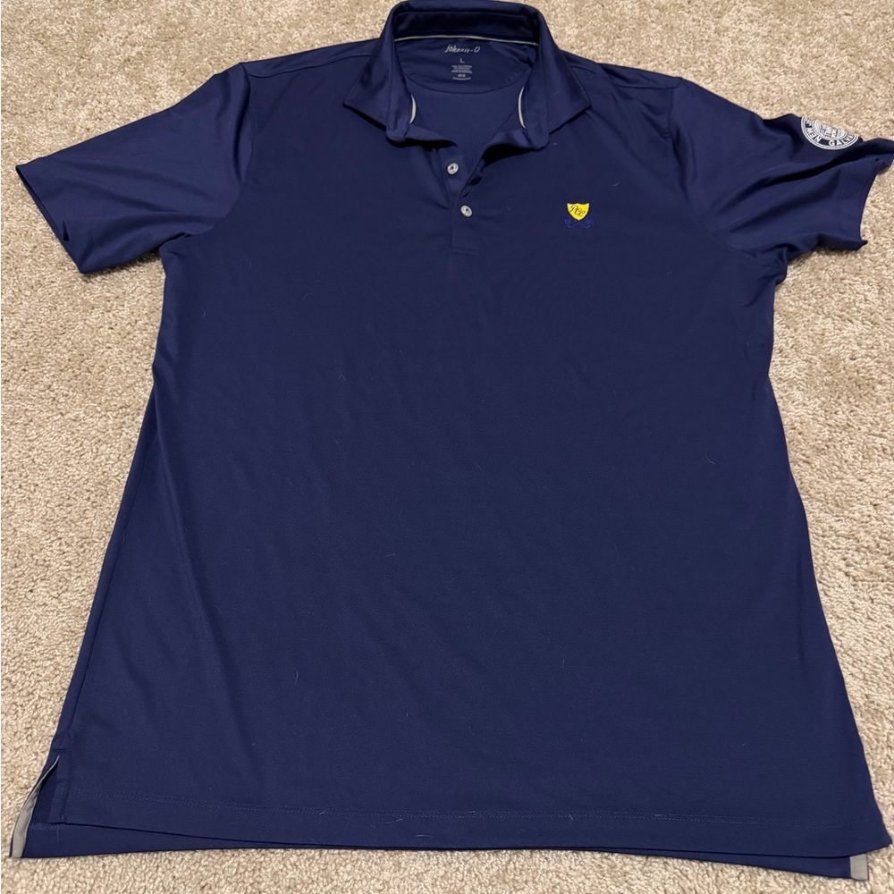 Johnnie-O Navy Performance Polo Shirt Size Large UPF 50 Golf Casual